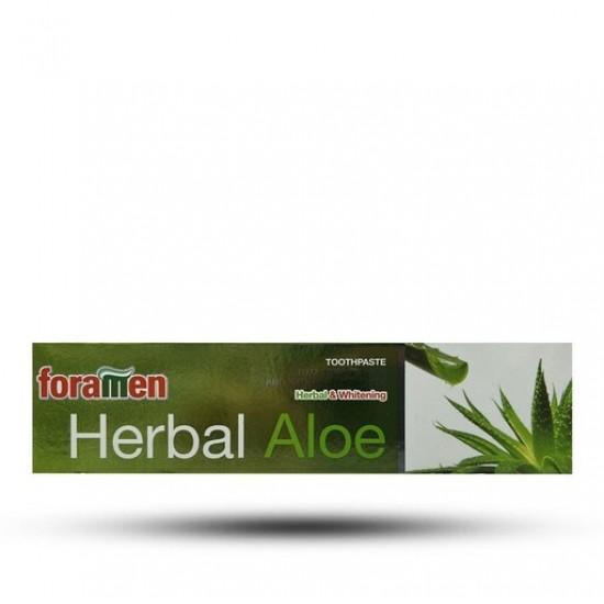 خمیر دندان اسپانیایی فورامن FORAMEN Herbal Aloe سفید کننده،حاوی عصاره آلوئه ورا 75 میل