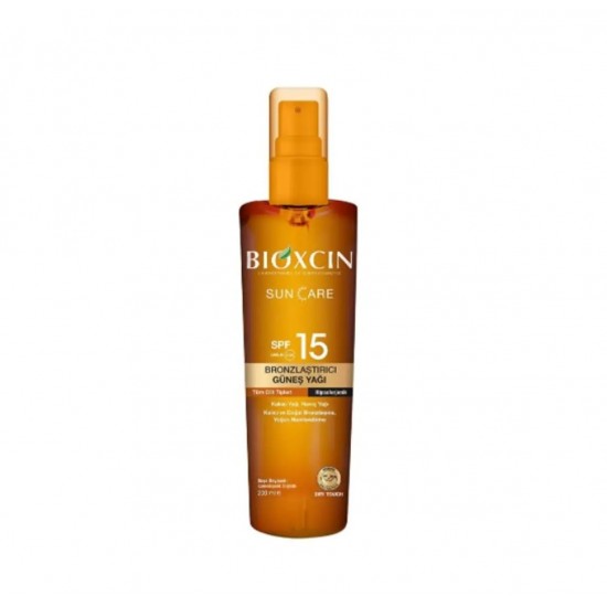 روغن ضدآفتاب و برنزه کننده پوست بیوکسین BIOXCIN SUN CARE SPF15 حجم 200 میل